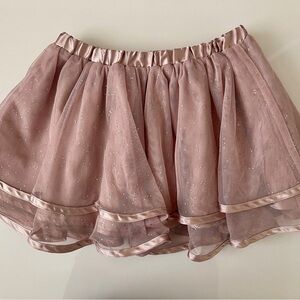 Pink Layered Skirt with Glitter Accents